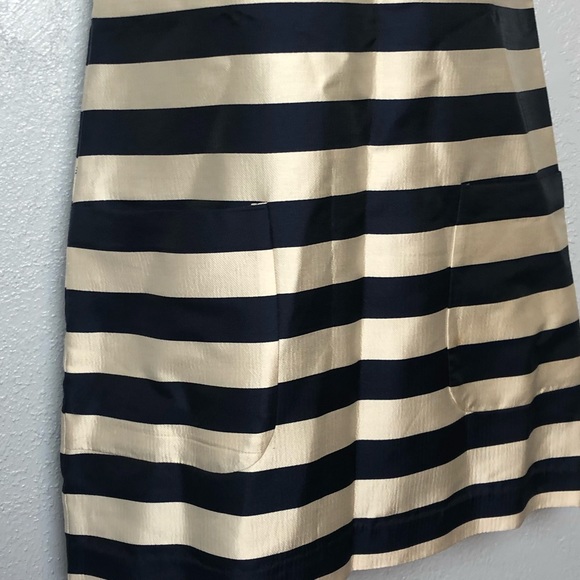 DOLCE VITA navy & gold striped nautical dress Sz XS - Picture 5 of 10